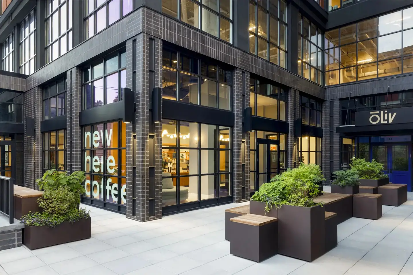 The exterior of ōLiv Hetzel